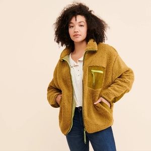 Urban Outfitters Georgia Fleece Jacket Moss XL